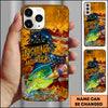 Joycorners Fishing Phone Case And Beer Golden Splash Design Personalized Name 3D Phone Case (10 Fish Species)