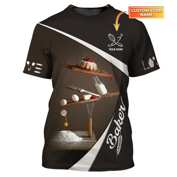 BAKER - Custom Bakery Shirt Gift For Baking & Cake Lover Printed Shirt