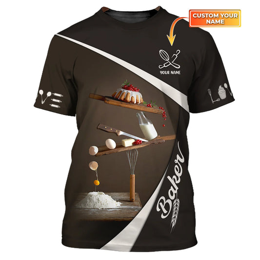 BAKER - Custom Bakery Shirt Gift For Baking & Cake Lover Printed Shirt