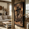 Joycorners Black Angus Classic Gentleman Whiskey Poker Table Scene Personalized Name Wall Art Canvas
