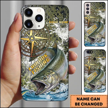 Joycorners Chinook Fishing Compass Water Splash Personalized Name 3D Phone Case