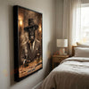 Joycorners Belted Galloway Classic Gentleman Whiskey Poker Table Scene Personalized Name Wall Art Canvas