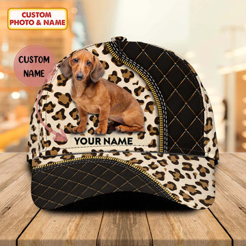 Joycorners Dachshund Love Leopard Customized Name And Dog Cap