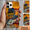 Joycorners Fishing Phone Case And Beer Golden Splash Design Personalized Name 3D Phone Case (10 Fish Species)