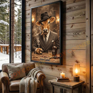 Joycorners Jersey Classic Gentleman Whiskey Poker Table Scene Personalized Name Wall Art Canvas