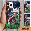 Joycorners Fishing Phone Case Jump Grass Water Scene Personalized Name Phone Case (8 Fish Species)