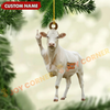 Joycorners Personalized Funny Christmas Gifts Funny Fukin' Finger Cow Ornament, Acrylic Ornament (7 Breed Options)