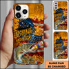 Joycorners Fishing Phone Case And Beer Golden Splash Design Personalized Name 3D Phone Case (10 Fish Species)
