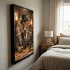 Joycorners Brown Swiss Classic Gentleman Whiskey Poker Table Scene Personalized Name Wall Art Canvas