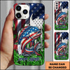 Joycorners Fishing Phone Case Jump Grass Water Scene Personalized Name Phone Case (8 Fish Species)