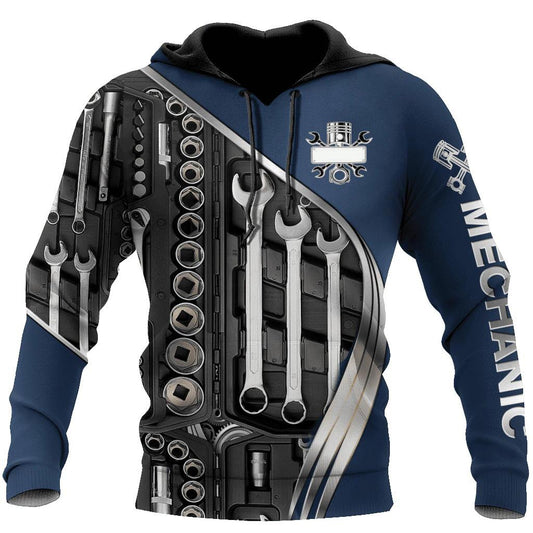 Joycorners Personalized Name Mechanic Shirt 3D All Over Printed Mechanic Tool Unisex Hoodie PT2609