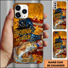 Joycorners Fishing Phone Case And Beer Golden Splash Design Personalized Name 3D Phone Case (10 Fish Species)