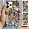 Joycorner Fishing Compass Water Splash Personalized Name 3D Phone Case (10 Fish Species)