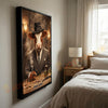 Joycorners Hereford Classic Gentleman Whiskey Poker Table Scene Personalized Name Wall Art Canvas