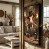 Joycorners Hereford Classic Gentleman Whiskey Poker Table Scene Personalized Name Wall Art Canvas