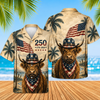 Joycorners Patriotic Cows Fireworks USA Flag Sunglasses 3D Hawaiian Shirt (10 Breeds)