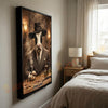 Joycorners Holstein Classic Gentleman Whiskey Poker Table Scene Personalized Name Wall Art Canvas