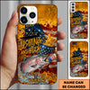 Joycorners Fishing Phone Case And Beer Golden Splash Design Personalized Name 3D Phone Case (10 Fish Species)