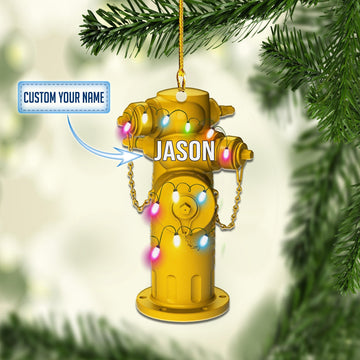 Joycorners Personalized Firefighter Christmas Tool Backpack Ornaments, Gift For Men Dad Son 1 2D Flat TU1611