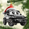 Joycorners Custom Name Jeep Ornament, Jeep Lover Christmas Gift 2D Flat LM2111