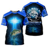 Joycorners Jesus Made Me A Fisherman SPF Long Sleeve Shirts, Jesus Fishing Shirt, Fishing Shirts For Men