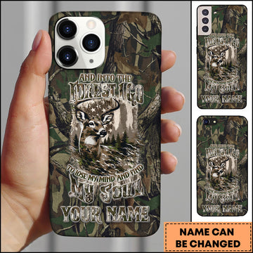 Joycorners Artist Hunting - Into The Forest Deer Realistic Camo Personalized Name Phone Case