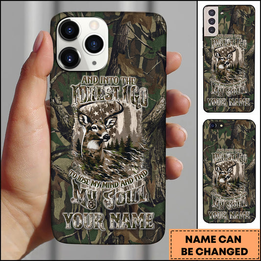 Joycorners Artist Hunting - Into The Forest Deer Realistic Camo Personalized Name Phone Case
