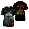 Joycorners I Like Fishing And Believe In Jesus SPF Shirt For Men, Christian Fishing, Gift For Fisherman