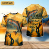 Joycorners Fish Around And Find Trout SPF Shirts, Trout Fishing Shirts, Fishing Shirts For Men, Funny Fisherman Gift