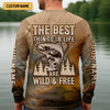 Joycorners The Best Things In Life Are Wild And Free Custom Name Bigfoot Fishing SPF Shirt For Men, Gift For Fisherman