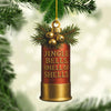 Joycorners Funny Shotgun Shell Christmas Ornament – Rustic Hunting Tree Decoration Gift for Hunters MT1111