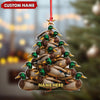 Joycorners Personalized Acrylic Mallard Duck Christmas Tree Ornament - Custom Hunting Holiday Decoration MT1111