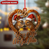 Joycorners Personalized Deer Couple Christmas Ornament, You & Me We Got This Custom Name Gift MT1111