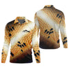 Joycorners Yellow Fish Scale Fishing UPF Shirts, Custom Fishing Shirt, Gift For Fisherman, Mens Casual Shirts