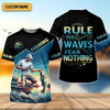 Joycorners Fishing Shirts, Rule The Waves Fear Nothing, SPF Long Sleeve Shirts, Fishing Shirts For Men