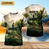 Joycorners Born To Fish Forced To Work Fishing SPF Shirts, Custom Fishing Shirts, Fishing Shirts For Men, Funny Fisherman Gift