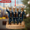 Joycorners Personalized Friends Christmas Ornament, Funny Deer Best Friend Gift, Custom Name Tuxedo Buddy Keepsake MT2411