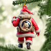 Joycorners Custom Name Santa and Pet Ornament, Pet Lover Christmas Gift 2D Flat LM2111
