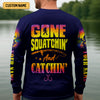 Joycorners Gone Squatchin And Catching Sunset Fishing UPF Shirts, Funny Fishing Shirt, Sasquatch Fishing Shirts For Men