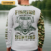 Joycorners Fishing Solves Most Of My Problems Hunting Solves The Rest T-Shirt, Fisherman Outfit, Mens Casual Shirts