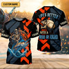 Joycorners Life's Better With A Rod In Hand SPF Shirts, Marlin Fishing Shirts For Men, Funny Fisherman Gift
