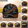 Joycorners Cattle Cow Brown Leather Pattern With Dotted Camo Personalized Name 3D Cap (8 Cattle Breeds)