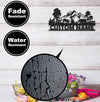 Maxcorners Personalized Wildlife Metal Sign WITH LED/WITHOUT LED - Rustic Cabin Name Sign with Deer & Bear, Mountain Lodge Outdoor Wall Art MT0110
