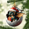 Joycorners Custom Name Dragon Ornament, Christmas Gift for Dragon Lover5 2D Flat LM2211