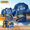 Joycorners Catch The Wave Hook The Tuna SPF Shirts, Fishing Shirts For Men, Fisherman Gift