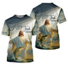 Joycorners Even Jesus Has A Fish Story Funny Fishing Shirt, SPF Shirt For Men, Men Long Sleeve Shirt