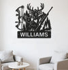 Maxcorners Personalized Deer Hunting Metal Sign WITH LED/WITHOUT LED – Bow & Rifle Wall Decor for Hunters MT0110