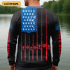 Joycorners Largemouth Bass Fishing Patriotic Fishing Shirt, SPF Shirt For Men, Presents For Fishermen