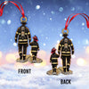 Joyccorners Custom Name Fire Fighter Ornament, Fire Fighter Gift 2D Flat LM2111