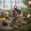 Joycorners Flying Duck Acrylic Christmas Ornament - 3D Waterfowl Hunting Decor, Duck Hunter Gift Idea MT1111
